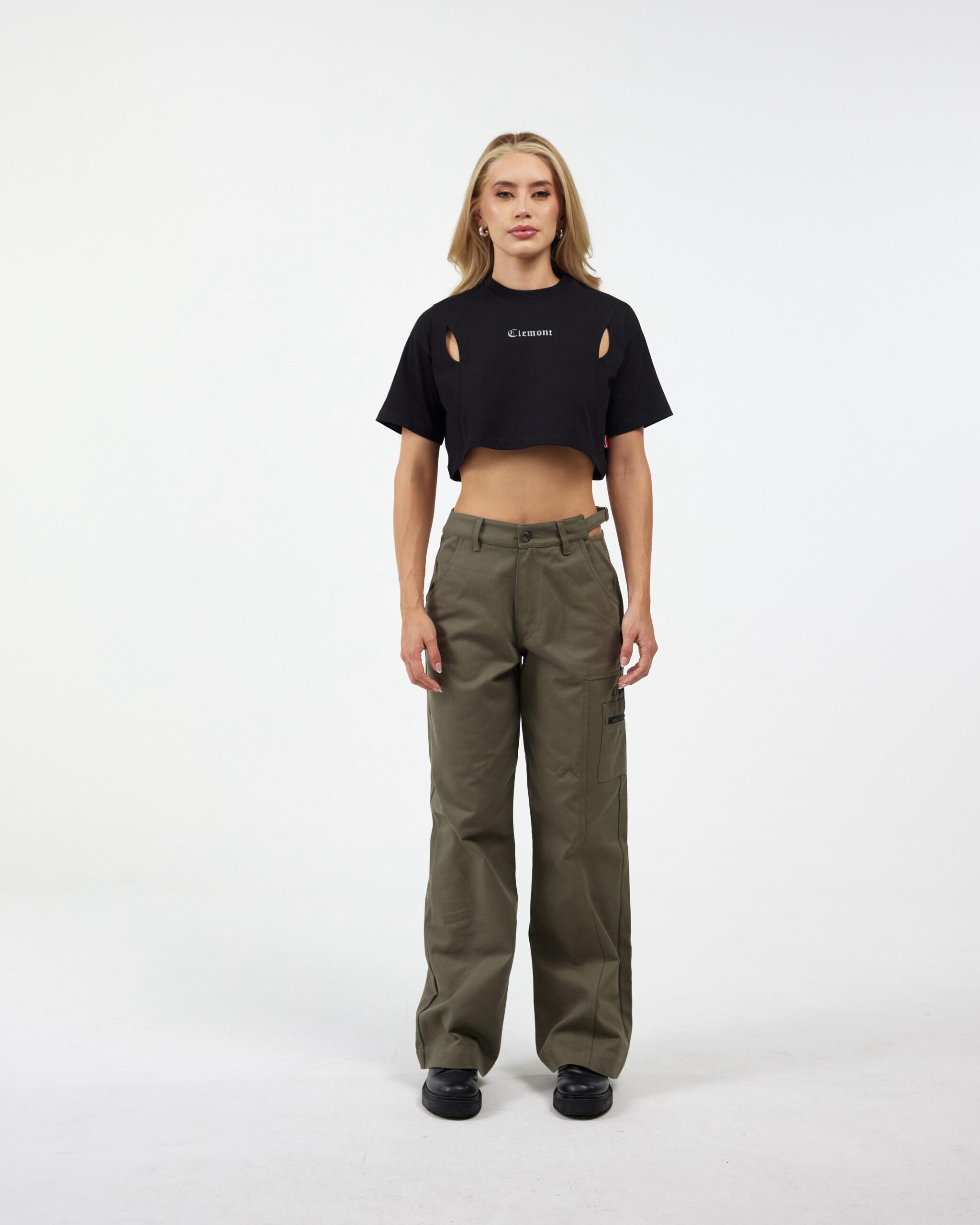 CROP TOP RAGGIANTE NEGRO - Imagen 4