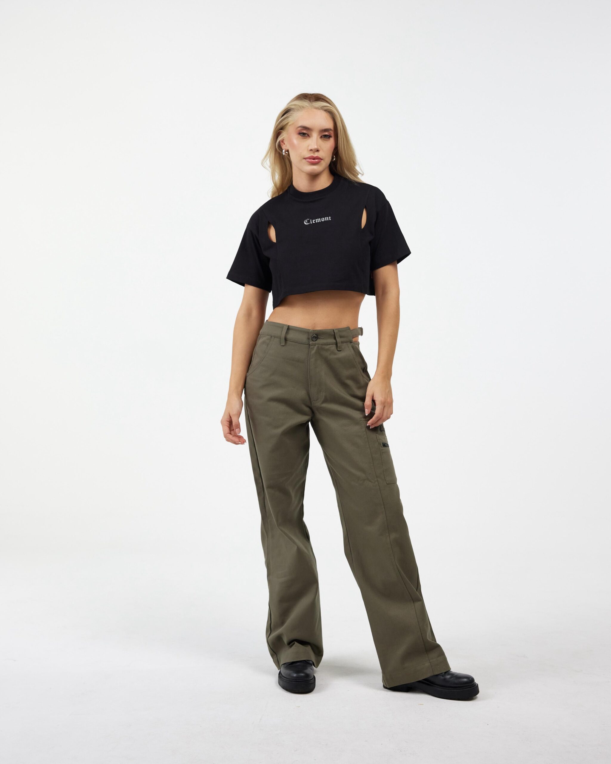 CROP TOP RAGGIANTE NEGRO - Imagen 5